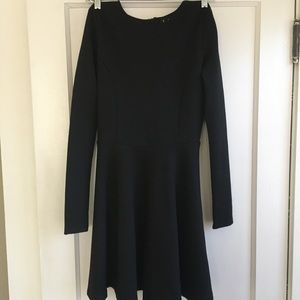 Lulu’s black long sleeve fit and flare  dress